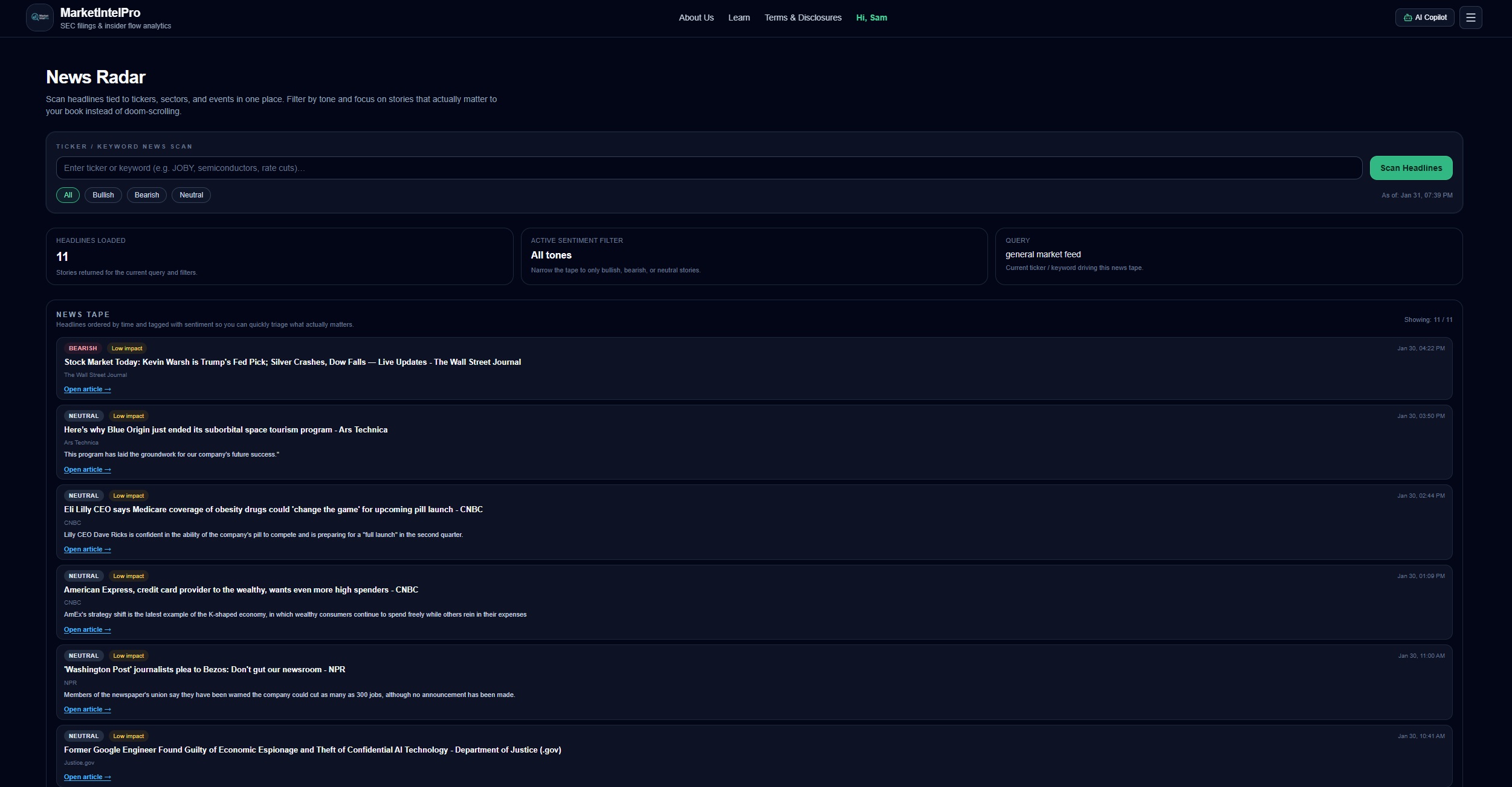 Market Intel News Pulse